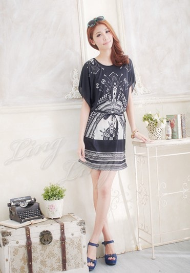 Dress DS3605 Dark Blue