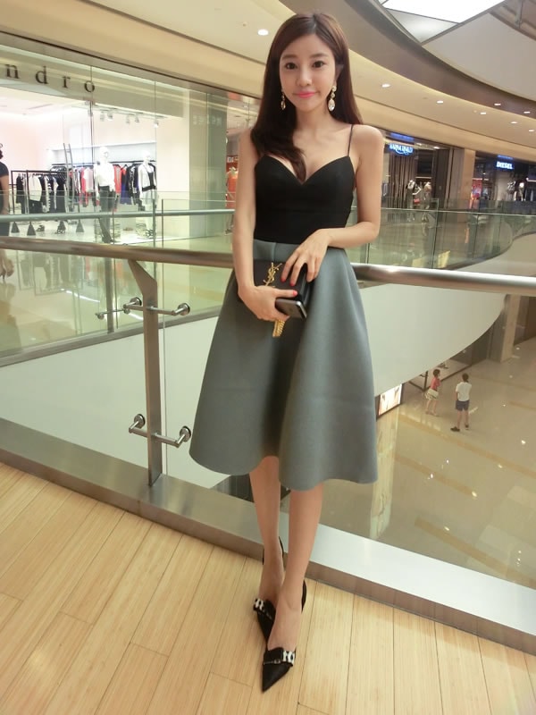 Strap Party Dress DS3616 Grey