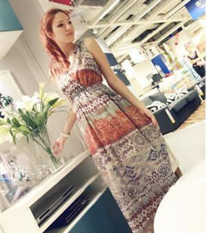 Dress DS3623 Brown