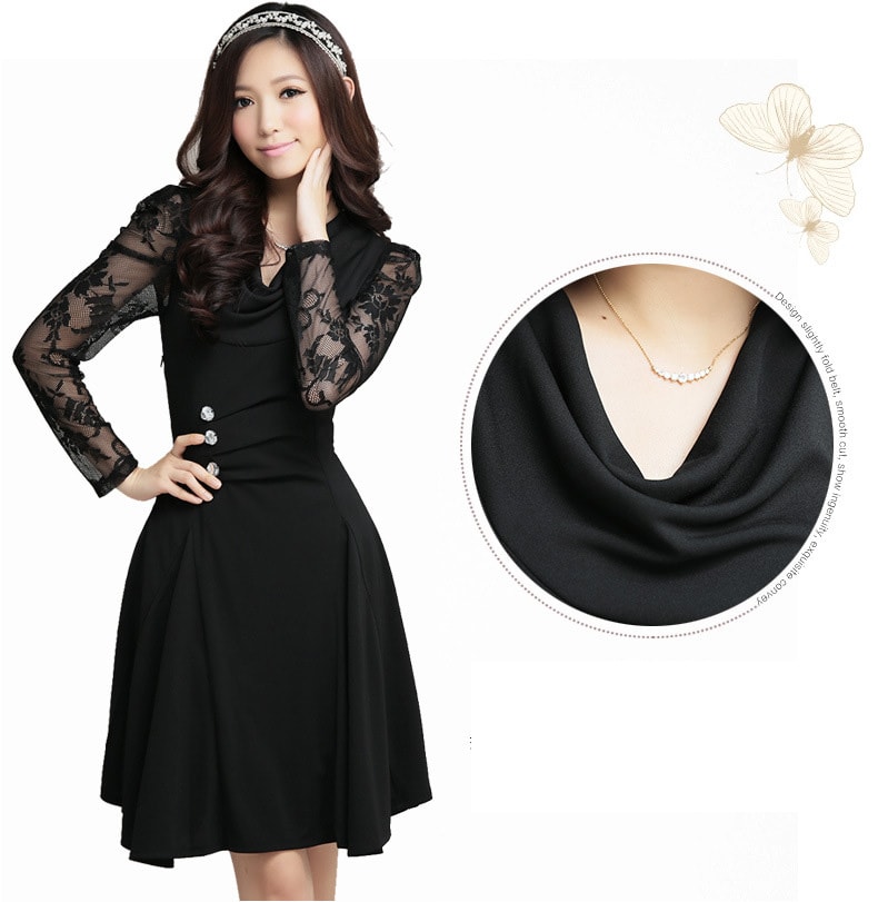 Dress DS3624 Black