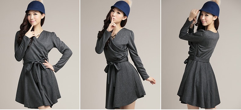 Dress DS3625 Dark Grey