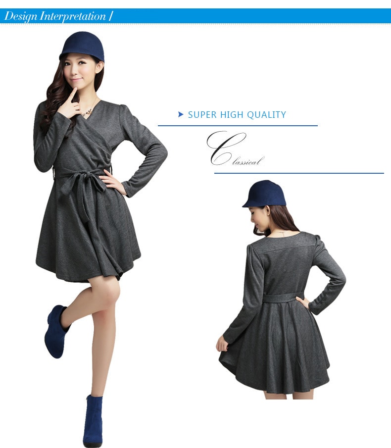 Dress DS3625 Dark Grey