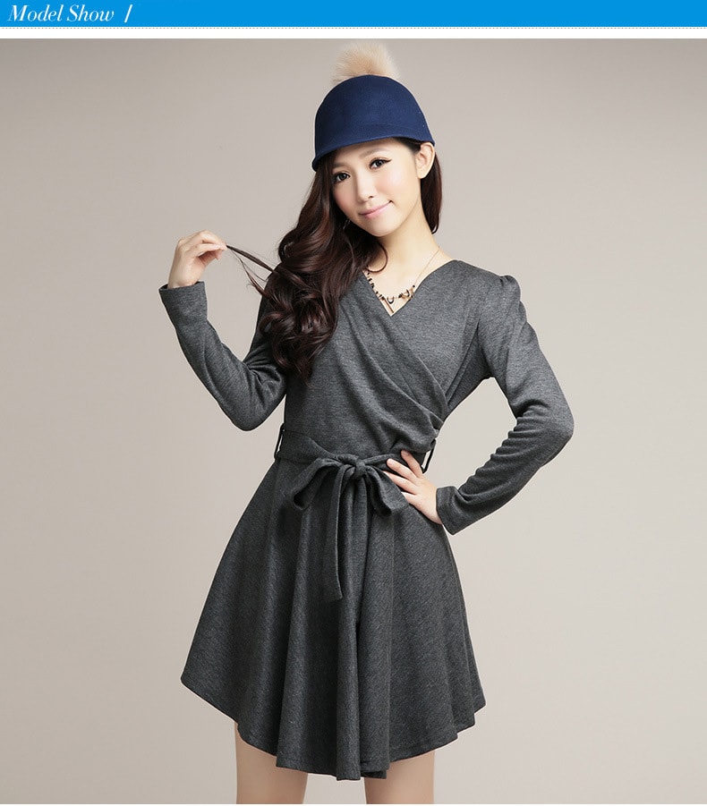 Dress DS3625 Dark Grey