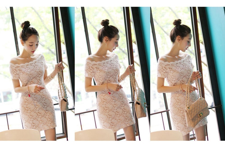 Lace Dress DS3634 White