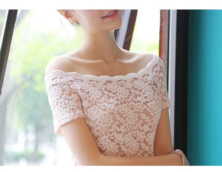 Lace Dress DS3634 White