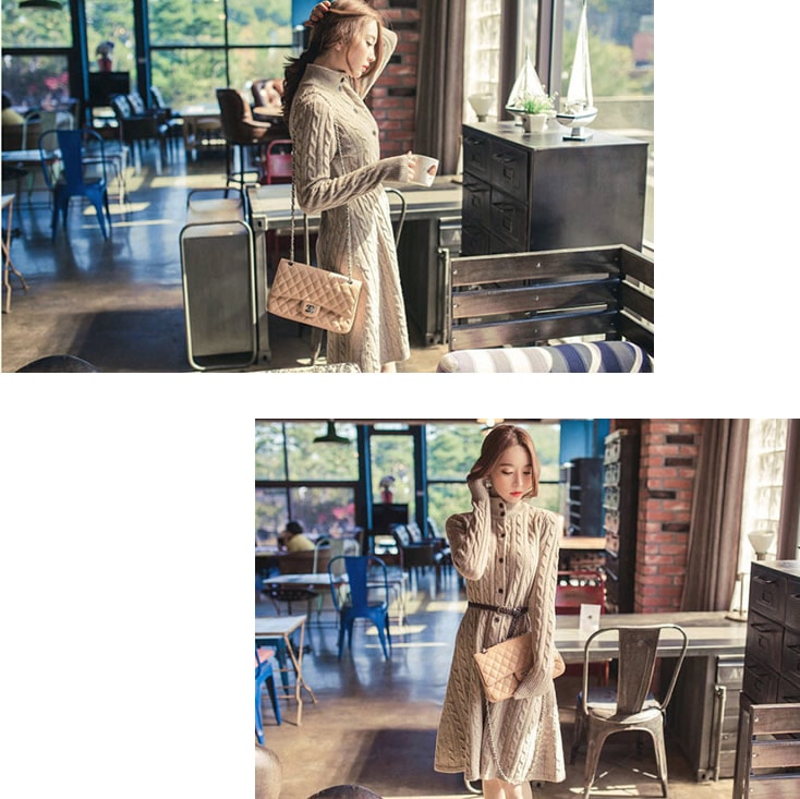 Long Dress DS3637 Beige