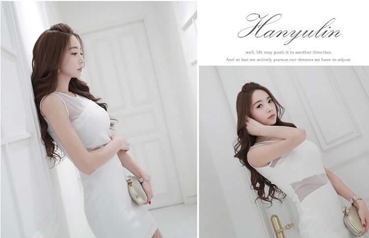 Party Dress DS3642 White