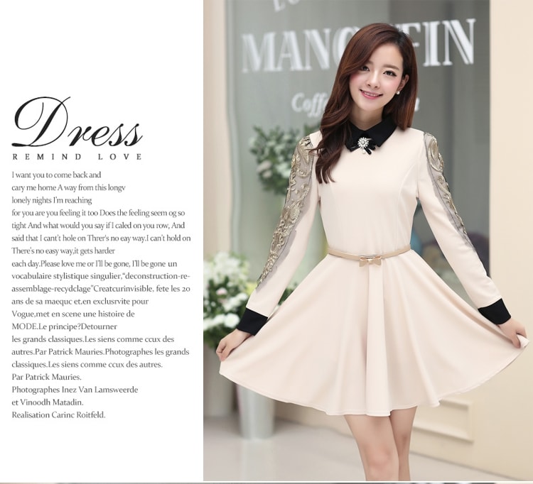 Victoria Dress DS3651 Beige