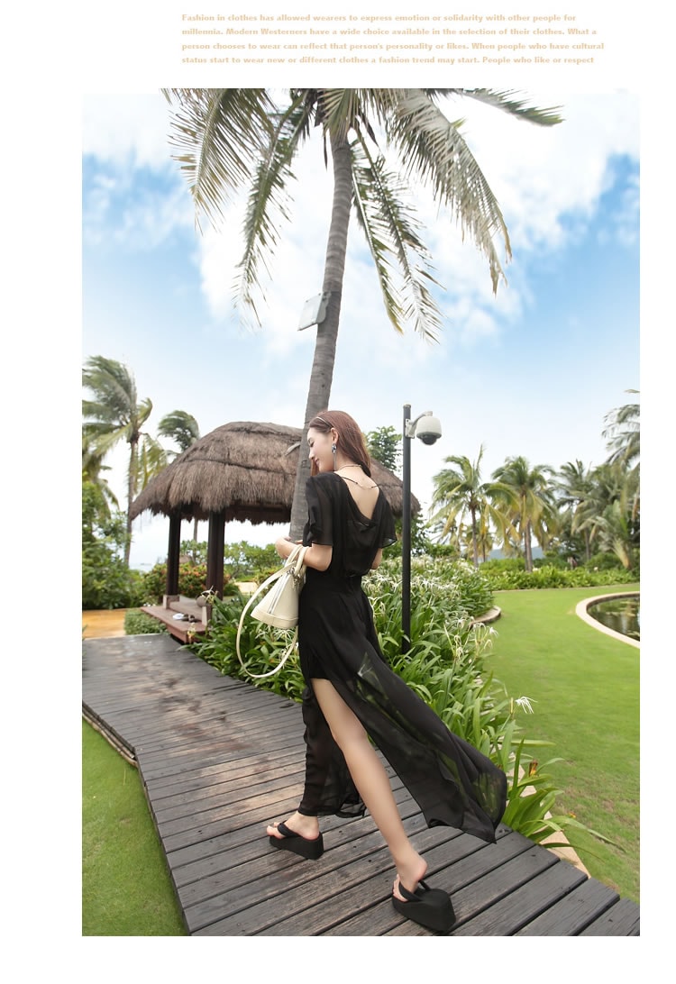 Bohemian Long Dress DS3662 Black