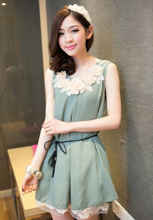 Dress DS3666 Green