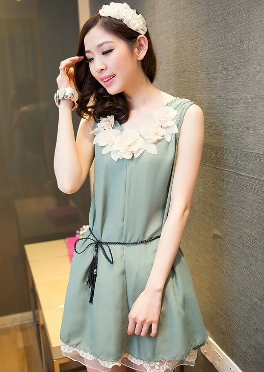 Dress DS3666 Green