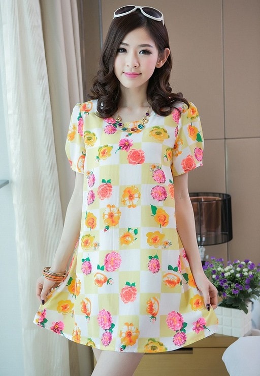 Dress DS3668 Yellow