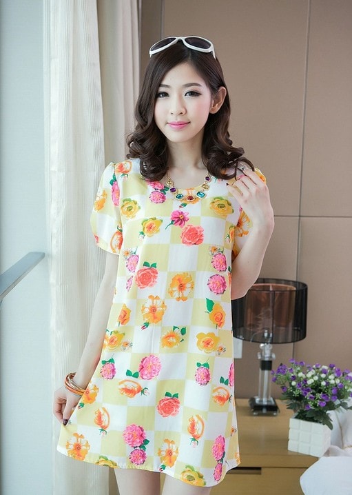 Dress DS3668 Yellow