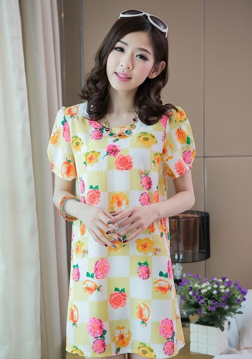 Dress DS3668 Yellow