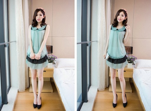 Dress DS3671 Green