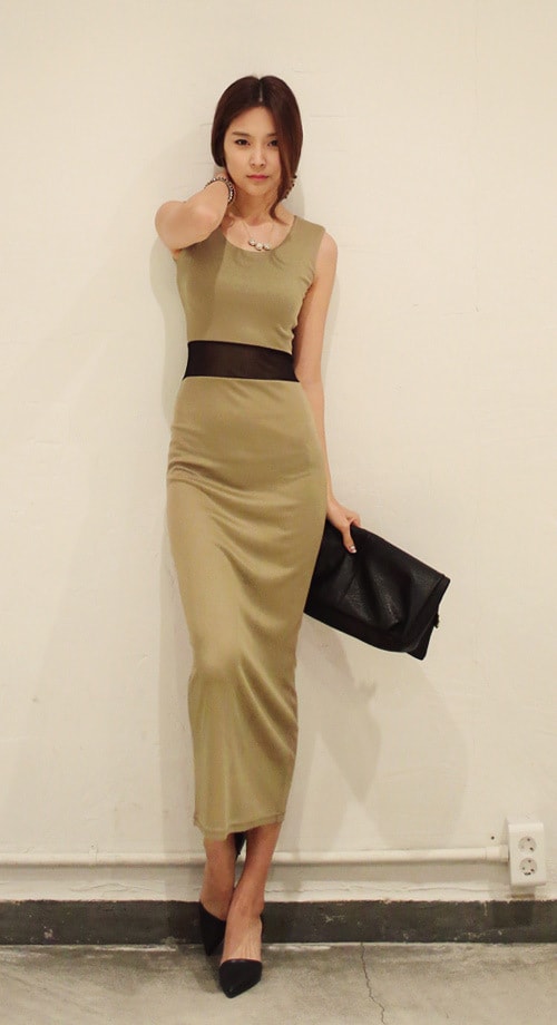 Long Dress DS3673 Army Green