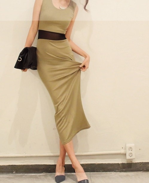 Long Dress DS3673 Army Green