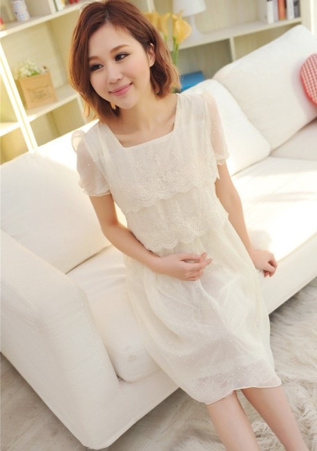 Dress DS3674 White