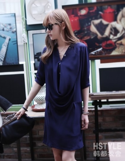 Dress DS3683 Dark Blue