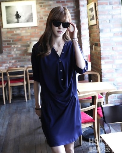 Dress DS3683 Dark Blue