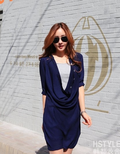 Dress DS3683 Dark Blue