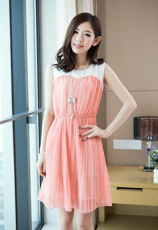 Dress DS3684 Orange