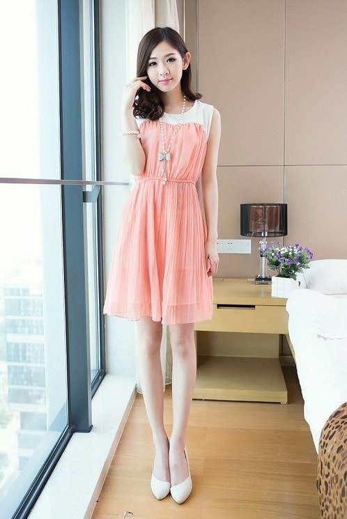 Dress DS3684 Orange