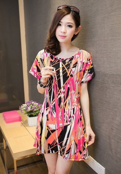 Bohemian Dress DS3687 Pink