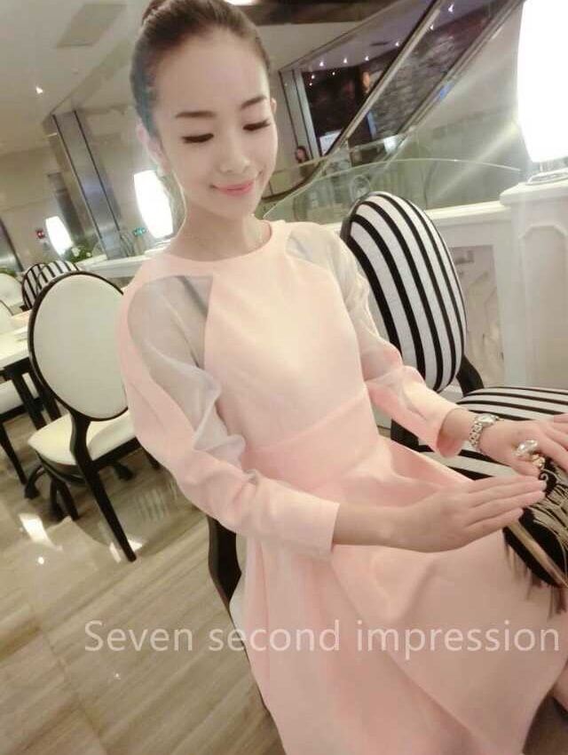 Lycra Dress DS3706 Pink