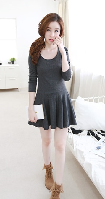 Mini Dress DS3723 Grey