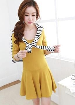 Mini Dress DS3739 Yellow