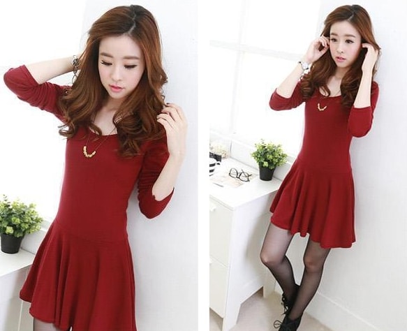 Mini Dress DS3743 Red