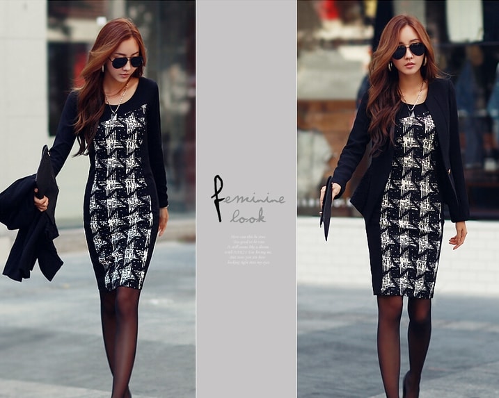 Dress DS3744 Black