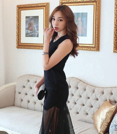 Long Dress DS3752 Black