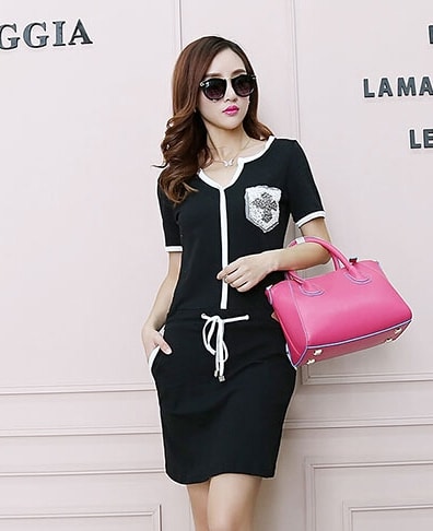 Dress DS3757 Black