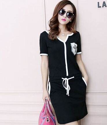 Dress DS3757 Black