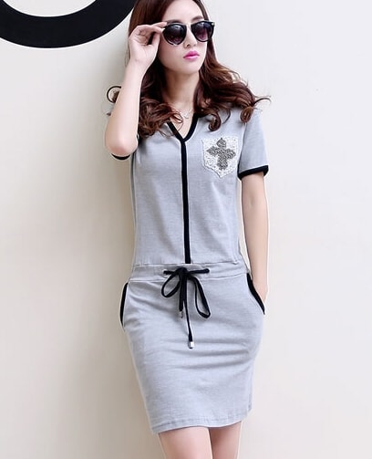 Summer Dress DS3758 Gray