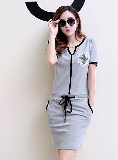 Summer Dress DS3758 Gray