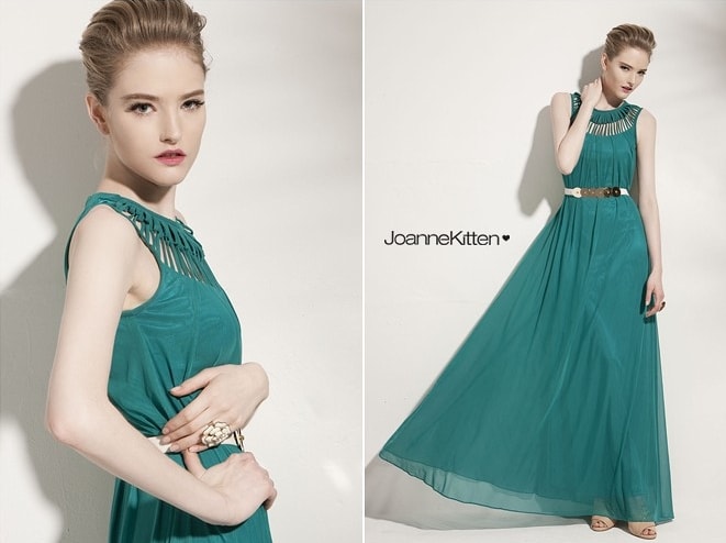 Long Dress DS3759 Green