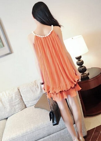 Dress DS3768 Orange