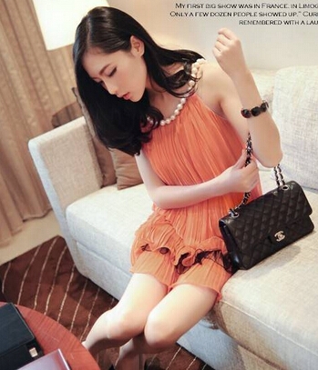 Dress DS3768 Orange