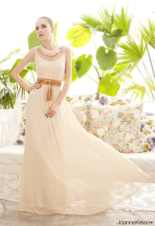 Long Dress DS3769 Almond