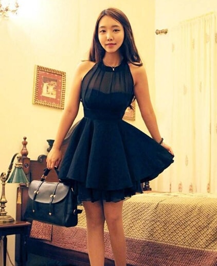 Halter Dress DS3770 Black