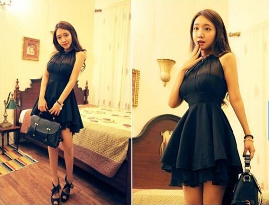 Halter Dress DS3770 Black