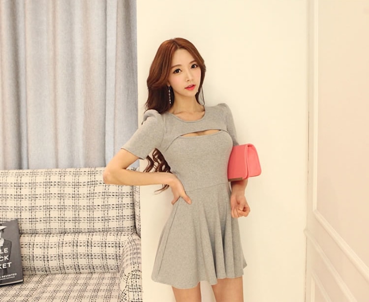 Mini Dress DS3781 Grey