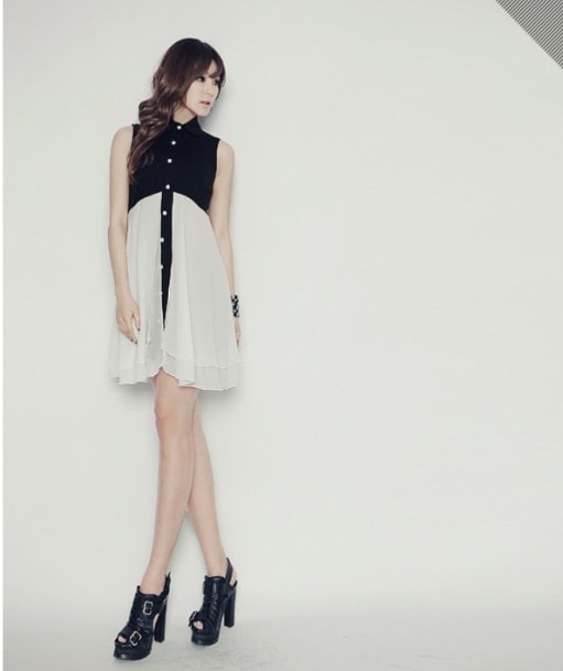 Chiffon Dress DS3784 White