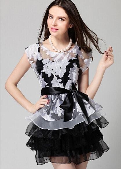 Gauze Dress DS3792 Black