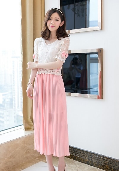 Long Dress DS3794 Pink