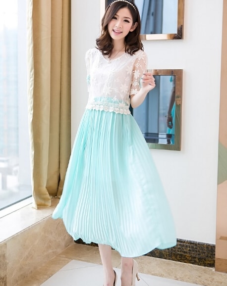 Long Dress DS3795 Lime Green