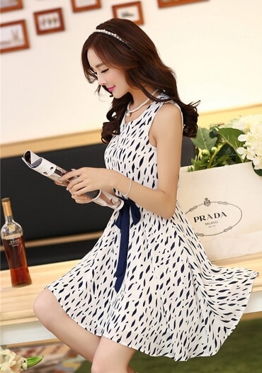 Chiffon Dress DS3799 White